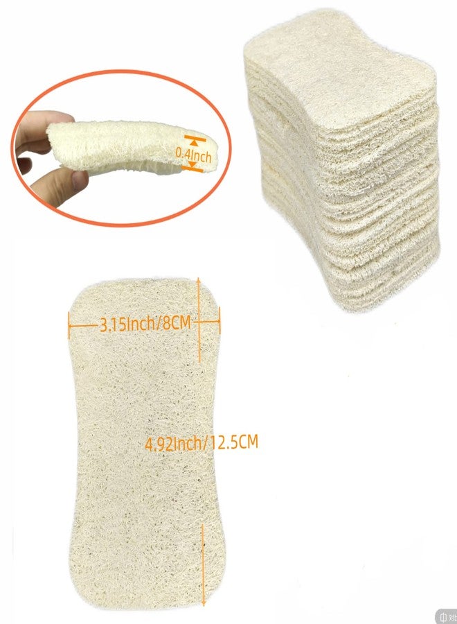ENLAYER 50 Pack Natural Loofah Dish Sponge, Multipurpose Non-Scratch Luffa Kitchen Scrub Pad for Cleaning Kitchen, Bathroom, and Household - Image 2
