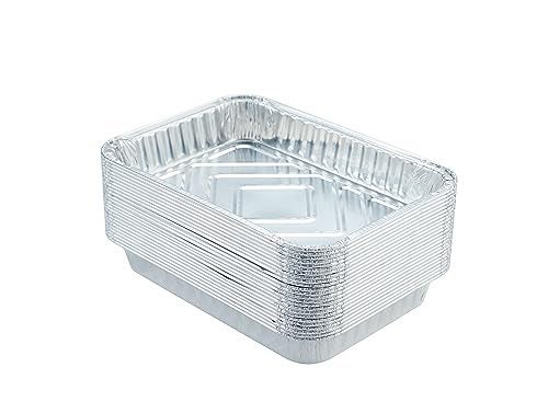Waytiffer 20Pack Drip Pans Compatible with Weber Grills Spirit Gas Grills, Q Grills, Genesis and Genesis II LX 200 300 Series,Disposable Aluminum Foil BBQ Grease Trays, 8.5 x 6 Inch - Image 1