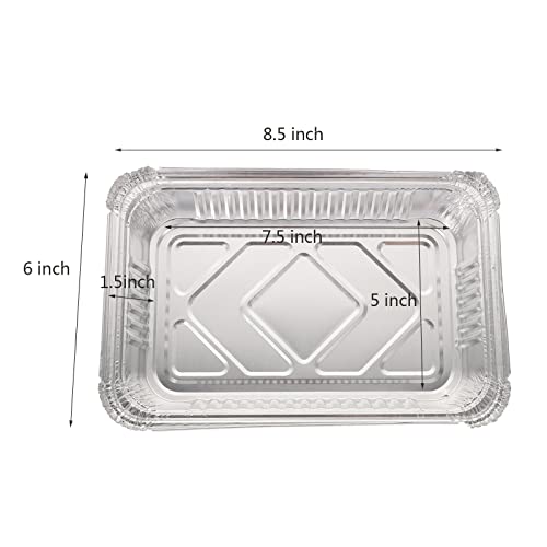 Waytiffer 20Pack Drip Pans Compatible with Weber Grills Spirit Gas Grills, Q Grills, Genesis and Genesis II LX 200 300 Series,Disposable Aluminum Foil BBQ Grease Trays, 8.5 x 6 Inch - Image 2