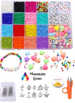 Mountain Gems Craft Beads Assorted Kit with Organizer Box for DIY  - Image 1