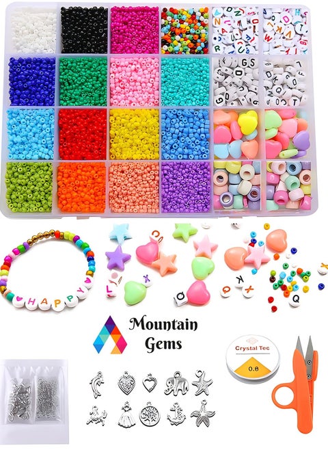 Craft Beads Assorted Kit with Organizer Box for DIY