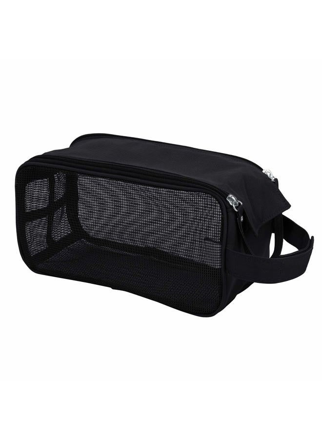 Simplify Travel Hanging Mesh Toiletry Bag, Perfect for Dorm, Gym, Back to School, College, Campus Showers, Black - Image 5