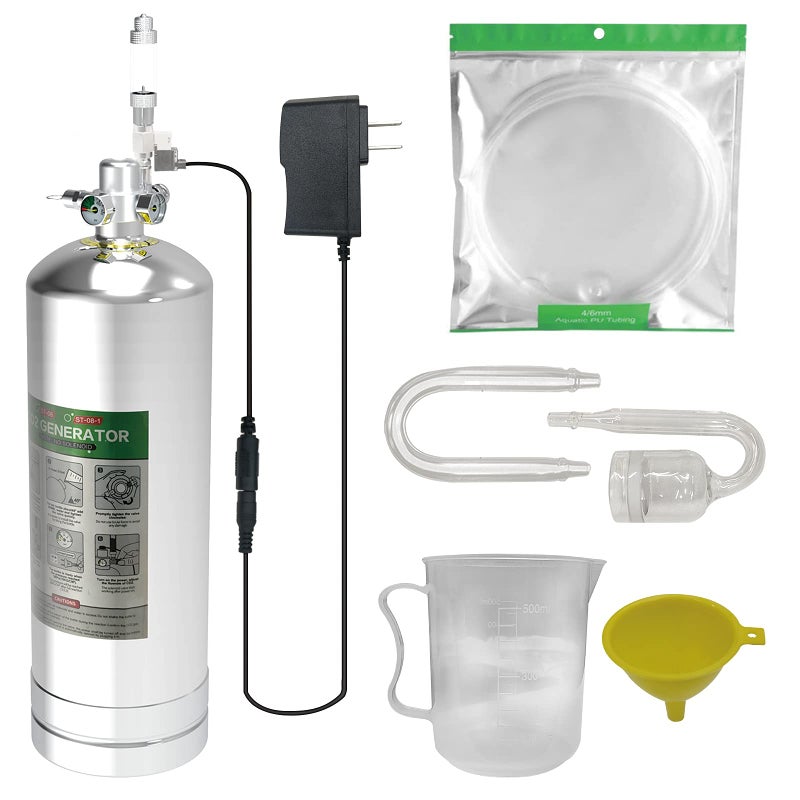 MagTool 4L Aquarium CO2 Generator System Carbon Dioxide Reactor Kit with Regulator and Needle Valve (4L with Solenoid) - Image 1