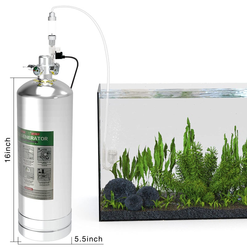 MagTool 4L Aquarium CO2 Generator System Carbon Dioxide Reactor Kit with Regulator and Needle Valve (4L with Solenoid) - Image 2