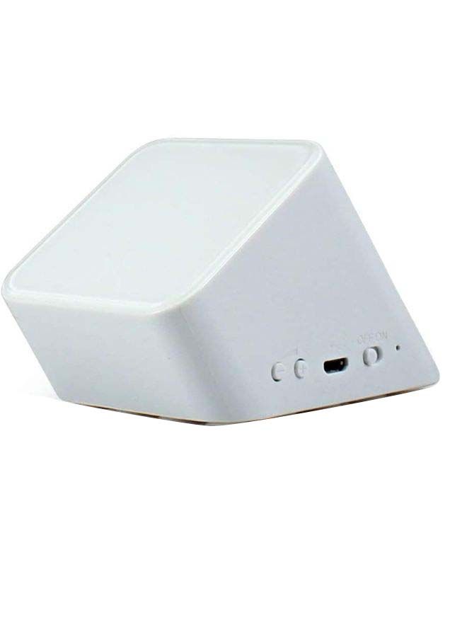 NIBEMINENT Wireless Built-In Mic Bluetooth Speaker White  - Image 1