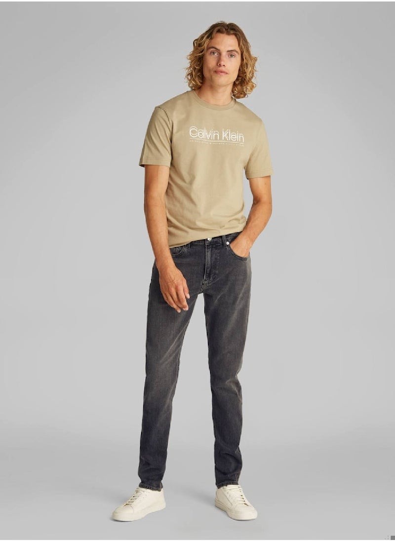 Calvin Klein Jeans Men's Slim Taper Jeans - Cotton, Black  - Image 3