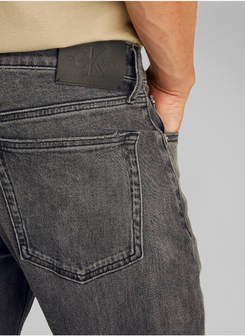 Calvin Klein Jeans Men's Slim Taper Jeans - Cotton, Black  - Image 5