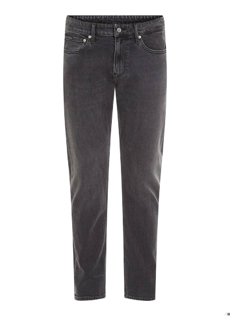 Calvin Klein Jeans Men's Slim Taper Jeans - Cotton, Black  - Image 2