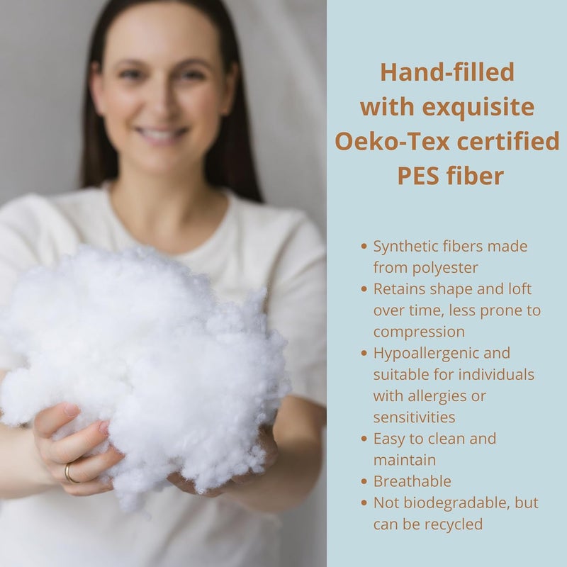 MINICAMP وسادة جسم على شكل U من MINICAMP  وسادة مريحة للحوامل مع غطاء قطن عضوي معتمد من GOTS  وسادة عناق للبالغين  ضرورة للحمل لنوم مريح وتخفيف الآلام - Image 5