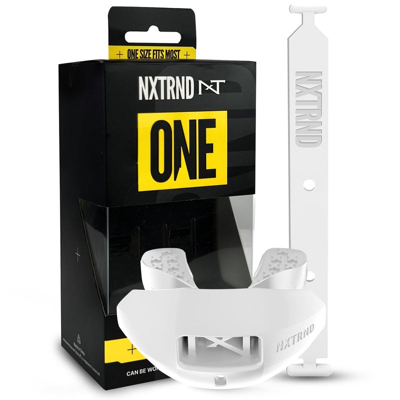 NXT NXTRND Nxtrnd One Football Mouth Guard Strap Included Fits Adult Youth White