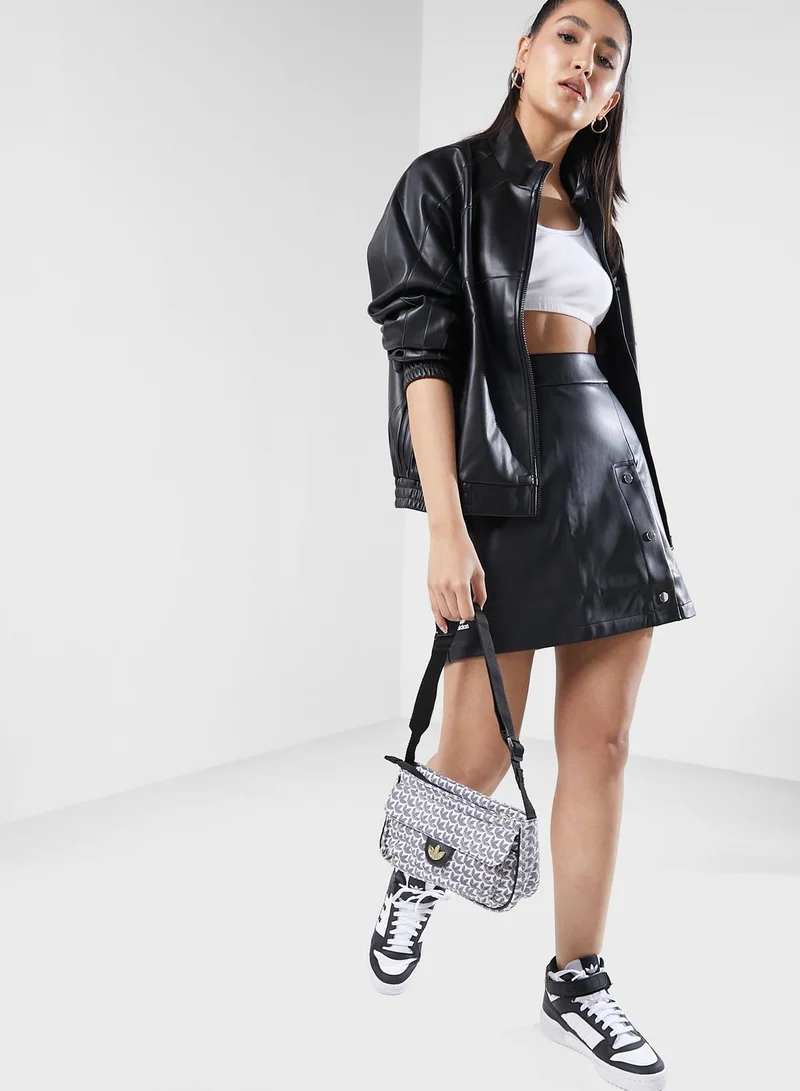 adidas Originals Faux Leather Skirt