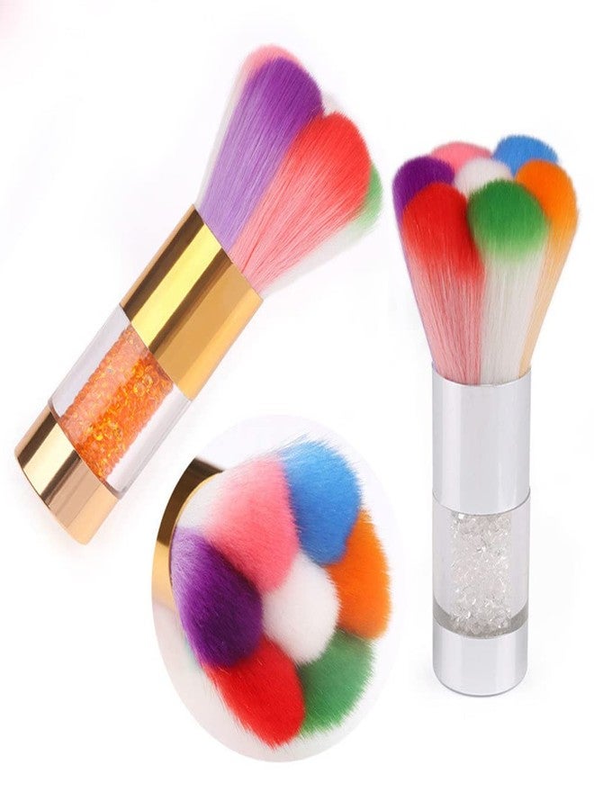 AKOAK 1 Pack Nail Art Duster Brush,Professional Facial Blush Brush for Removing Acrylic Nail Powder Dust, Base Makeup Brush and Bronzer, Powder Mineral Brush for Daily Makeup-Gold - Image 3
