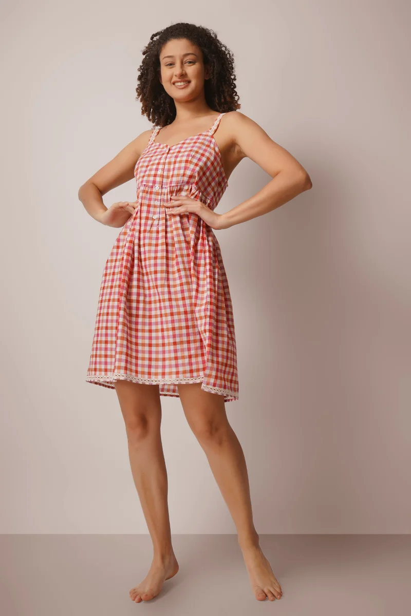 After Dark Posh, Rose Red Cotton Dress