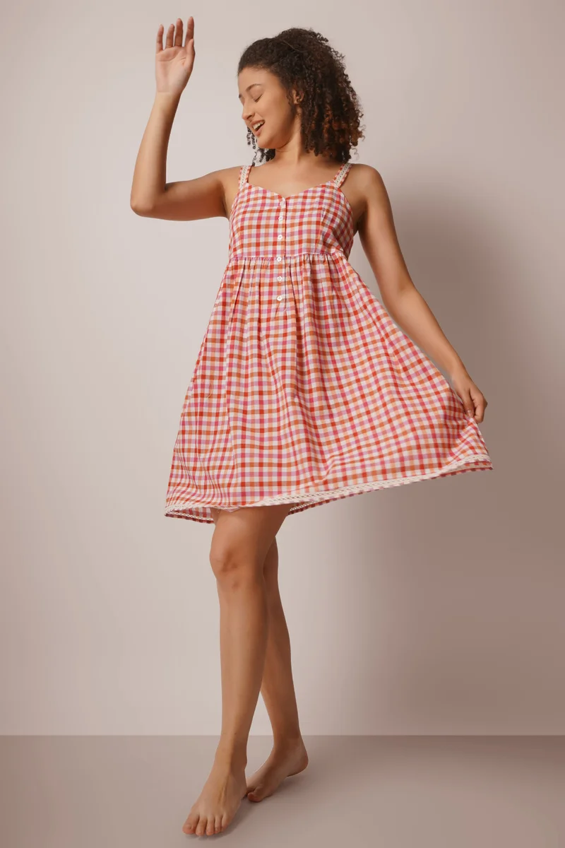 After Dark Posh, Rose Red Cotton Dress