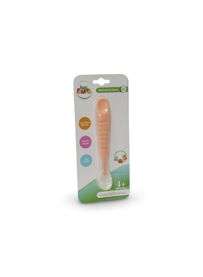 La Frutta Peel & Mash Spoon +4m – Salmon - Image 1