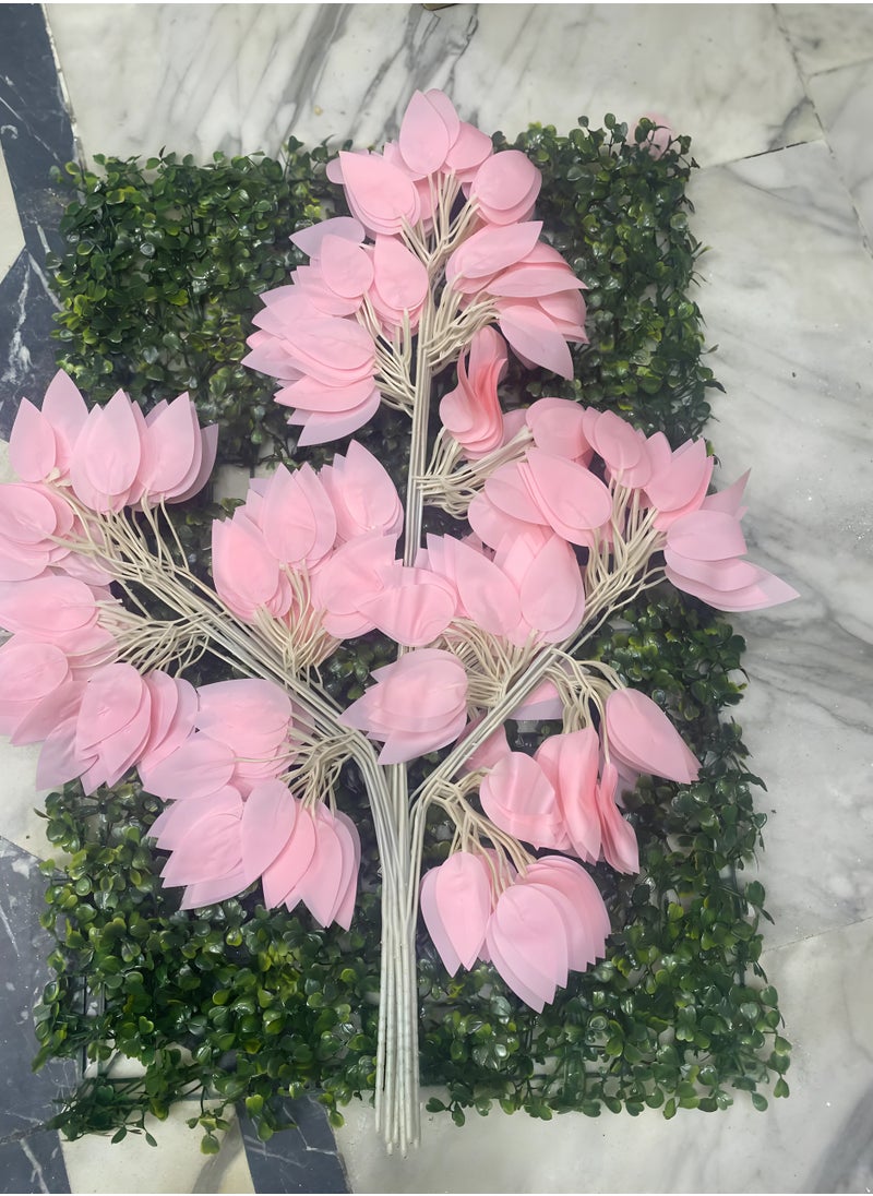 Generic Distinctive artificial pink Benjamina leaves set of 12 branches 