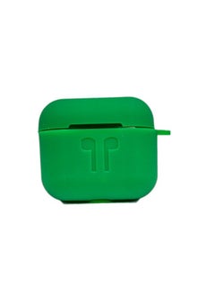 Airpods 3 Case Cover with Keychain Cute Soft Shockproof Protective Silicone Skin Compatible for Apple Airpods 3rd Generation Case for Women Men Girls Boys (Front LED Visible) Green