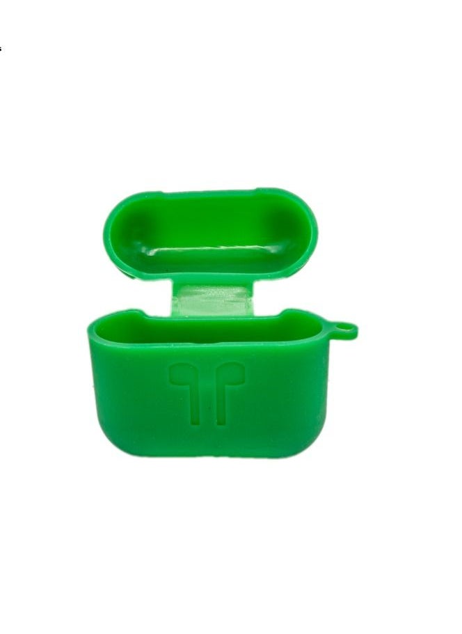Generic - Airpods 3 Case Cover with Keychain Cute Soft Shockproof Protective Silicone Skin Compatible for Apple Airpods 3rd Generation Case for Women Men Girls Boys (Front LED Visible) Green - Image 1