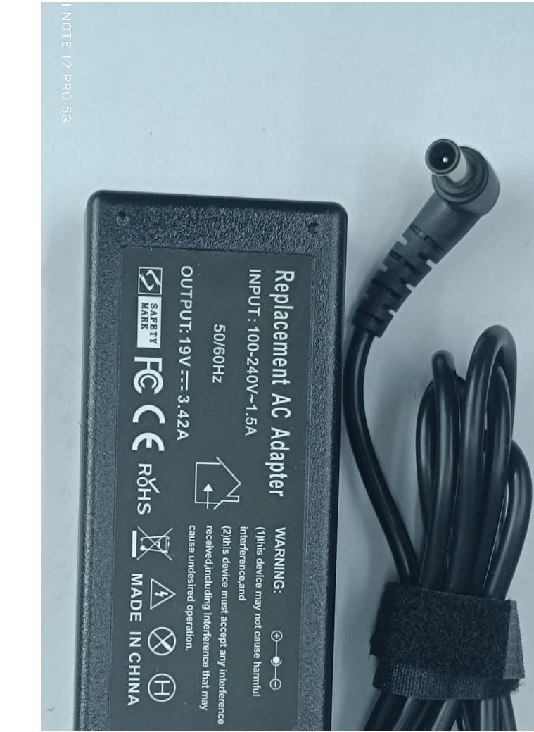 CS AC ADAPTER LAPTOP FOR LG 19V 3.42A  - Image 1