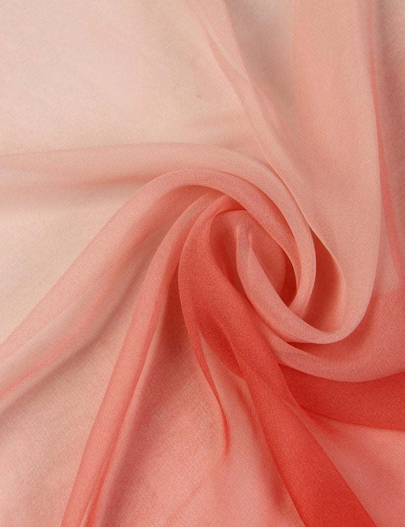 PANTONIGHT Long Chiffon Sheer Scarf Gradient Shaded Colors Lightweight Scarf For Womens - Image 4