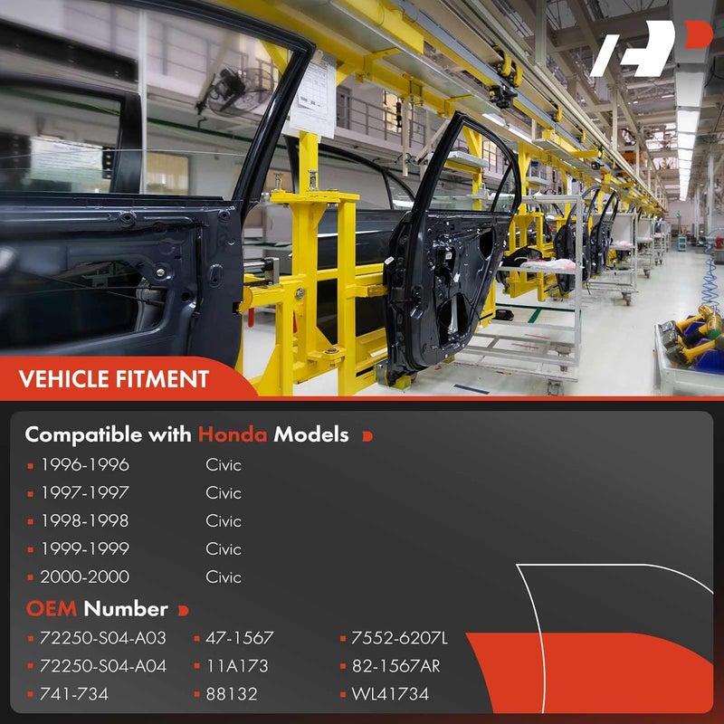 A-Premium Power Window Regulator with Motor for Honda Civic 1996-2000 Front Left Driver Side - Image 3
