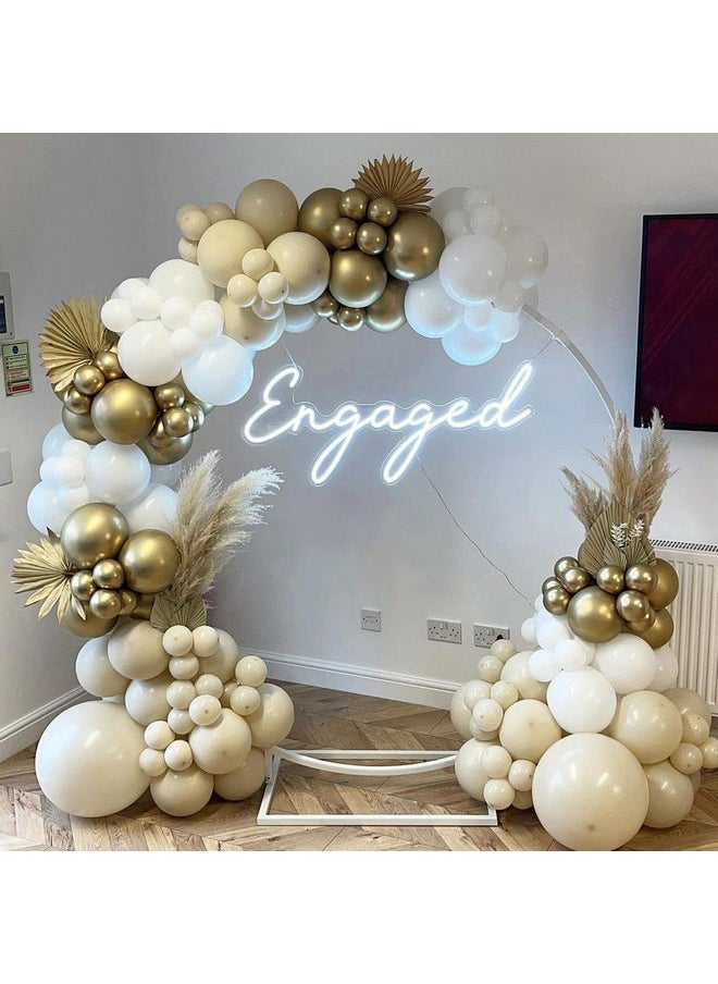 PartyWoo 140 Pcs White Sand Balloon Garland, Pack Of White Sand Balloons, Champagne Gold Balloons For Balloon Garland As Birthday Decorations, Baby Shower Decorations, Party Decorations  - Image 3