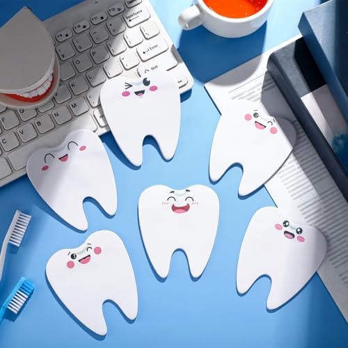 Resholder 24 Pcs Dental Assistant Hygienist Tooth Sticky Notes Tooth Shaped Sticky Notepads Dental Assistant Gift Accessories Funny Cute Office Stuff for Coworkers, Employees, Students, Doctors, and Nurses - Image 2