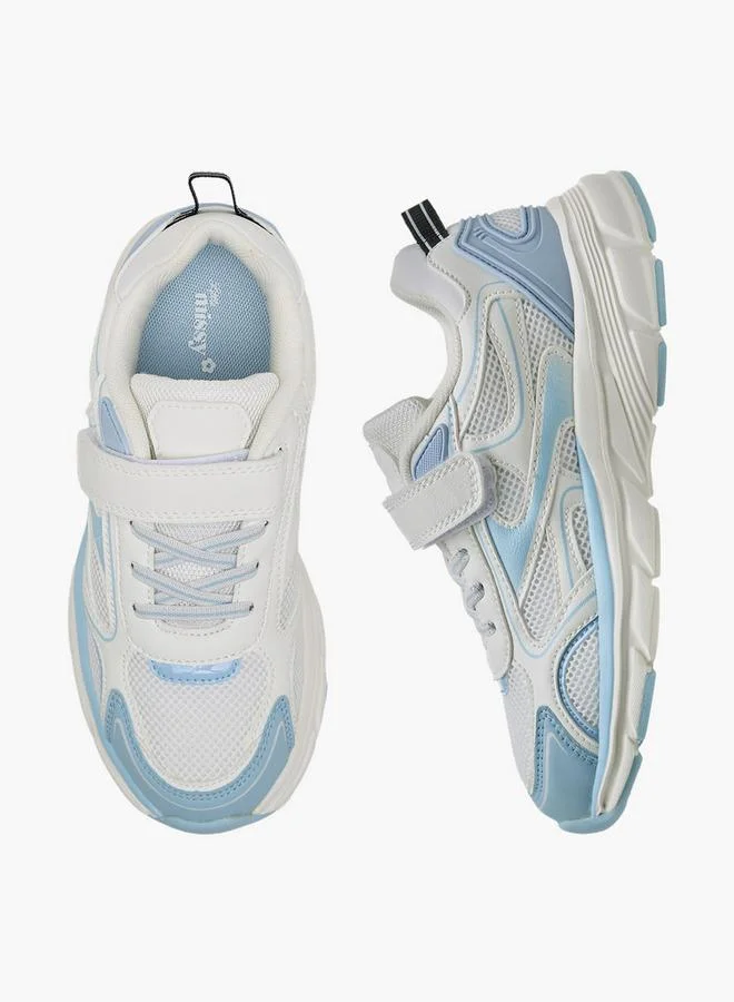 ليتل ميسي Girls Panelled Hook & Loop Sneakers