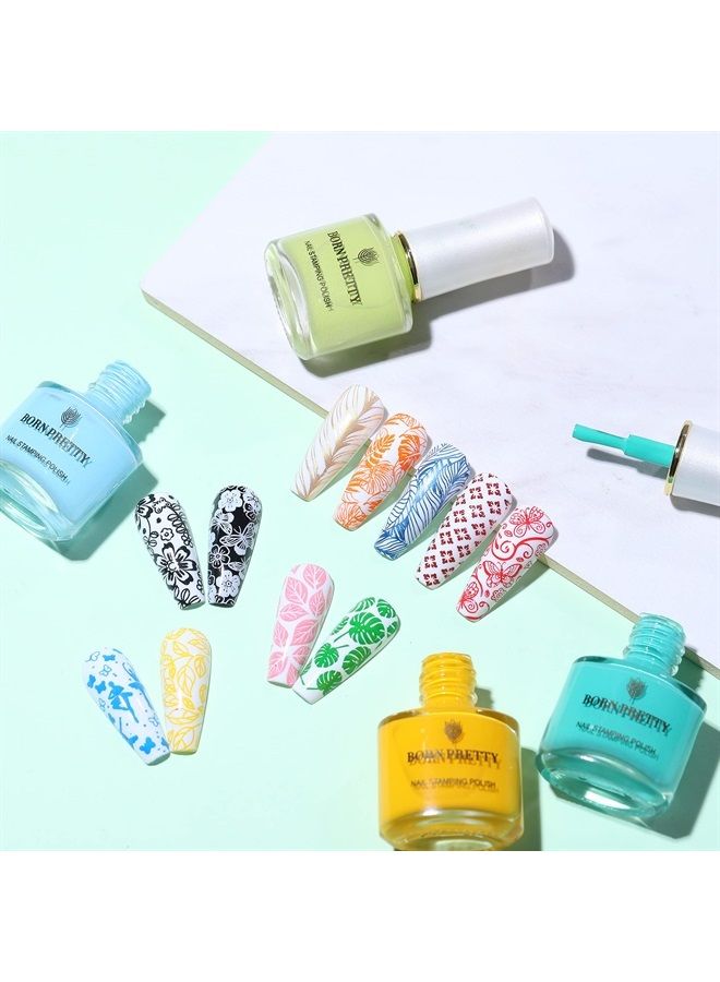 Born Pretty Nail Art Stamping Polish Valentine's Day Nail Polish Set Manicure Print Nail Polish for Stamping Plates 24 Colors Bulk Nail Polish Set Gift Collection - Image 5