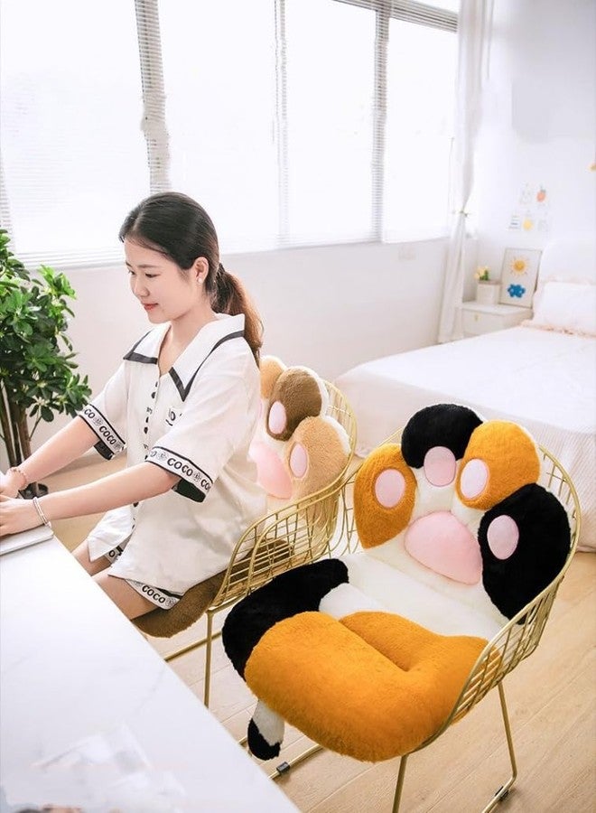 YISLEND Cat Paw Cushion Kawaii Plush Desk Seat Cushions, Comfy Chair Cushion Non-Slip Seating Pad for Dorm Office Desk Gaming Chair, Cute Gaming Accessories Room Bedroom Decor (Pink, 19.6"x35.4") - Image 3