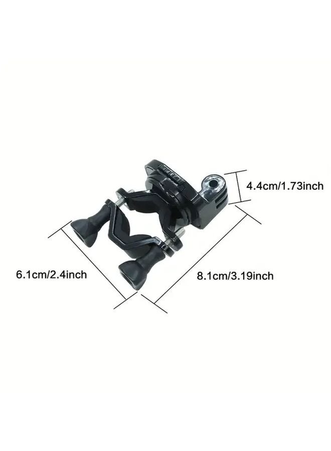 Black Bicycle Handlebar Clamp Dual Mount For Insta360 X5 X4 GoPro 13 DJI Action 360 Degree Photography - Image 3
