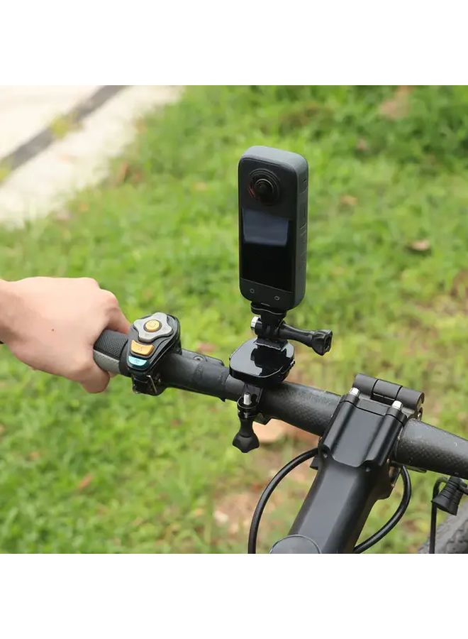 Black Bicycle Handlebar Clamp Dual Mount For Insta360 X5 X4 GoPro 13 DJI Action 360 Degree Photography - Image 4