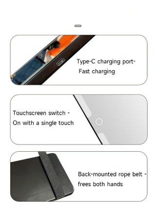 Sun Visor Vanity Mirror for Car with 3 Light Modes Light Sunshade Vanity mirror with LED  Automobile Rearview Mirror Makeup Car Mirror Car Makeup Mirror Car Cosmetic Mirror car accessories Mirror for Most Car - view 3