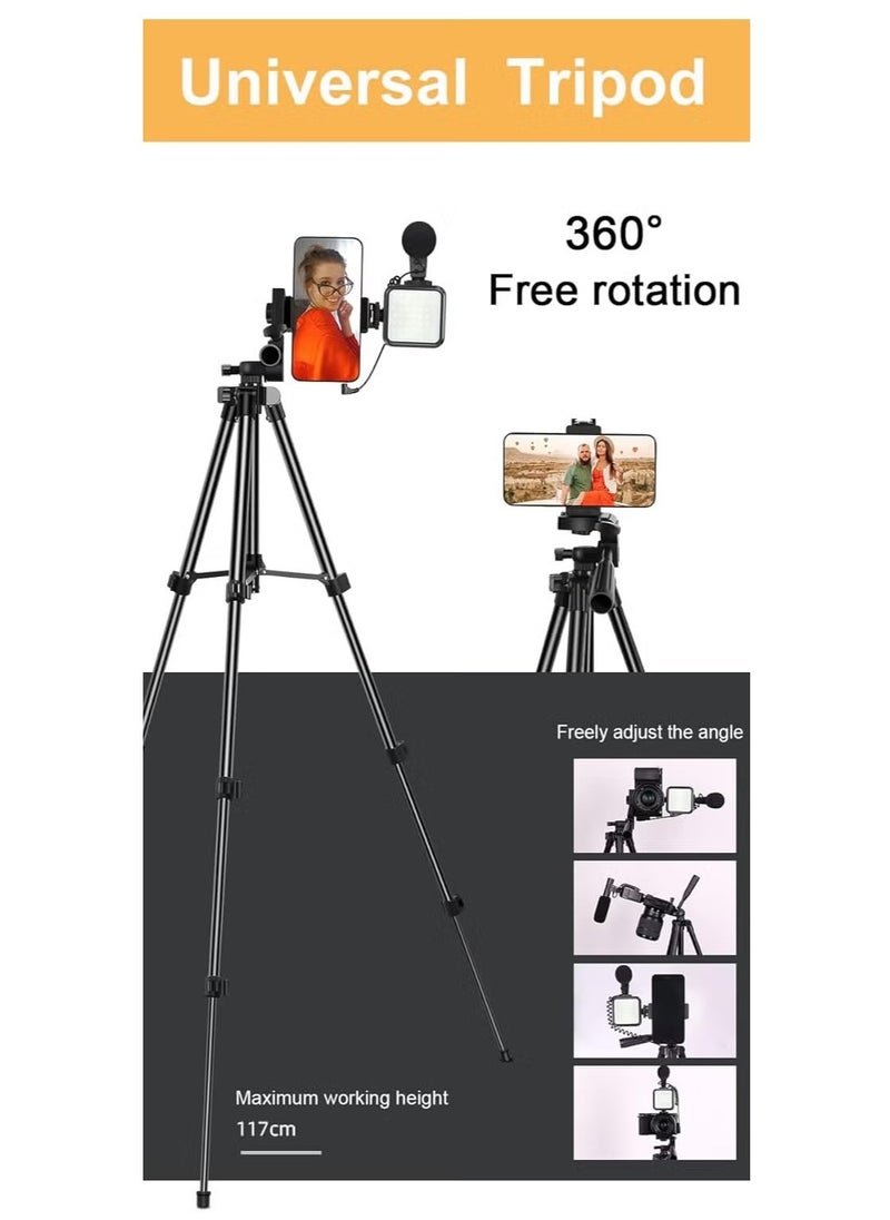 JAJEEK - YouTube Video Recording Kit for Beginners – Complete Vlogging Setup with 18" LED Ring Light, Tripod, Microphone, Phone Holder, and Remote Control – Ideal for Vloggers, Streamers, and Content Creators - Image 1
