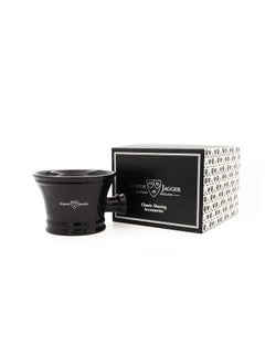 Edwin Jagger Edwin Jagger RN46 Traditional Porcelain Luxury Shaving Bowl with Handle for Shaving Cream or Shaving Soap for Men and Women (Black)  - Image 2