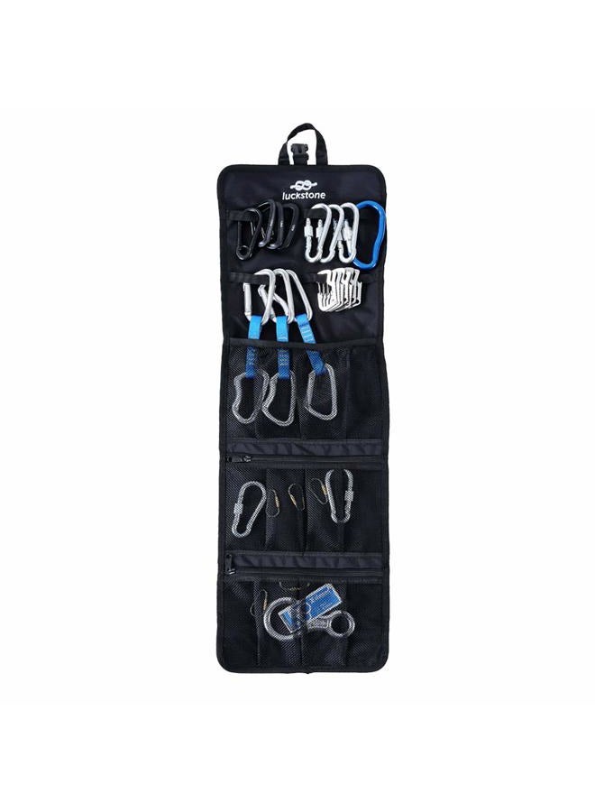 Mollytek Rock Climbing Gear Storage Bag Foldable Waterproof Roll Up D-Ring Climbing Quickdraw Hanging Tool Equipment Gear Carabiner Organizer Collection Bag Carry Pouch 420D Oxford Cloth - Image 4