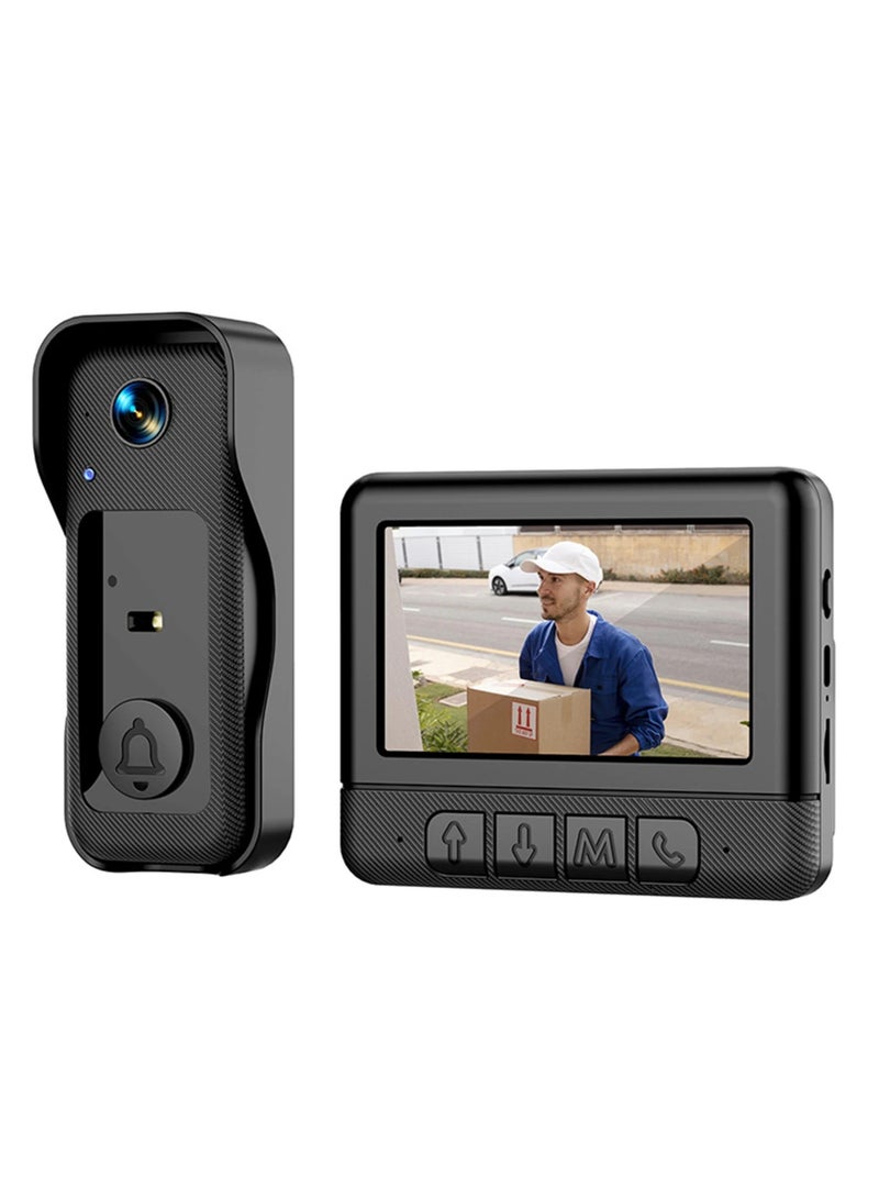 DIGI CORE X6 Video Doorbell with 4.3'' Monitor, 2.4G Wireless Intercom Doorbell System, Non-WiFi Live View, Two-Way Audio, 130° HD Camera, IR Night Vision, Easy Installation for Home Security - Image 1