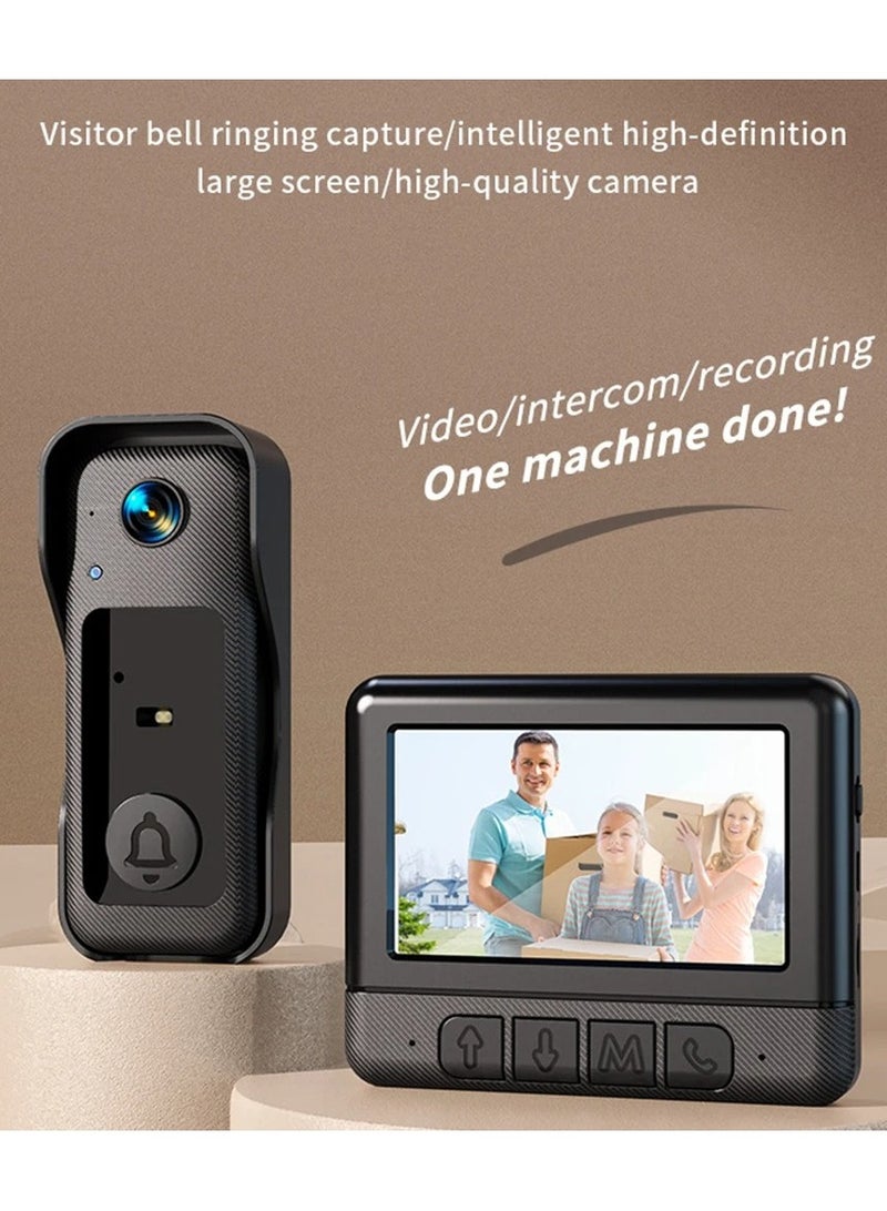 DIGI CORE X6 Video Doorbell with 4.3'' Monitor, 2.4G Wireless Intercom Doorbell System, Non-WiFi Live View, Two-Way Audio, 130° HD Camera, IR Night Vision, Easy Installation for Home Security - Image 4