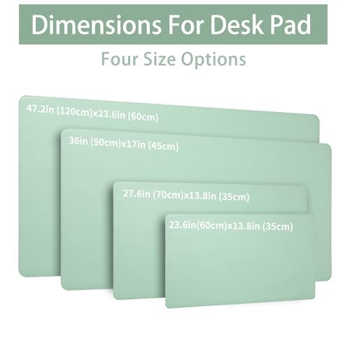 AROPANA Anti-Slip Extended Mouse Pad, PU Vegan Leather Desk Mat, Computer Desk Table Protector Pad with Non-Slip Suede Base for Keyboard, Desktop, Laptop, Office (120x60CM, Turquoise) - Image 4