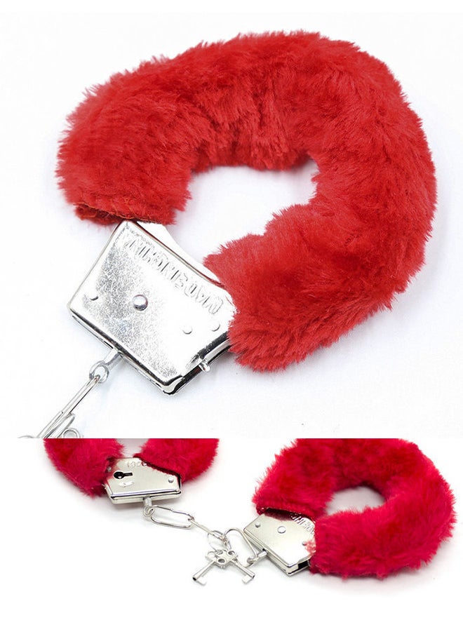 Depend Velvet Cover Handcuffs With Keys And Safety Lock  - Image 3