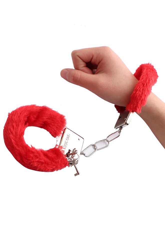 Depend Velvet Cover Handcuffs With Keys And Safety Lock  - Image 5