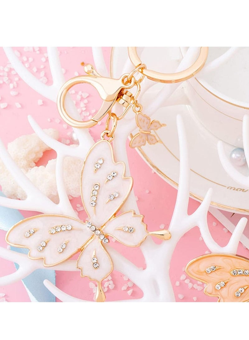 Oasisgalore Cute Butterfly Keychain Set, Crystal Bling Diamond Key Chain, Women's Car Key Accessory - Image 3