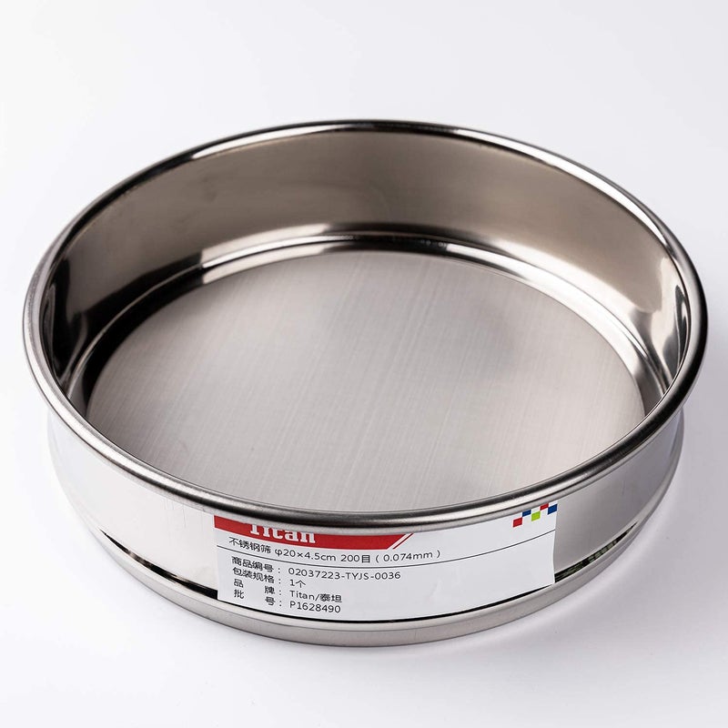 ADAMAS-BETA φ20×4.5cm 200 Mesh 304 Stainless Lab Sieves Economy Test Sieve 304 Stainless Steel Wire Cloth（0.074mm） - Image 1