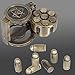 CZYY Metal Polyhedral Bullet Dice Set of 7 with Spinning Revolver Cylinder Container Cyberpunk Style Dice for DD SciFi War or Crime Theme Tabletop Games Bronze - Image 3
