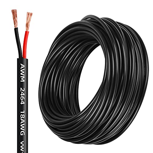 Lesnlok 18 Gauge 2 Conductor PVC Cord, Oxygen-Free Copper Cable, 50FT Pure Copper Electrical Wire for LED Lamp Lighting Strips, Automotive - Image 1