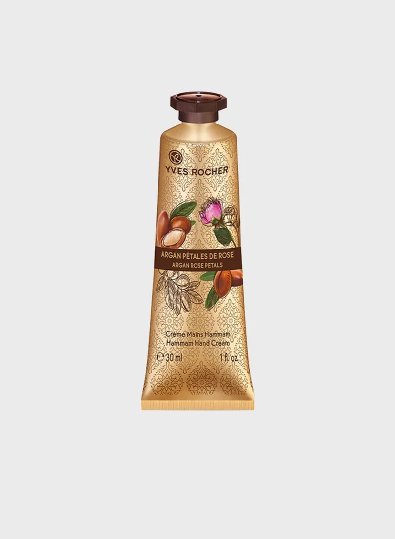 Yves Rocher HAND CREAM ARGAN ROSE PETALS 30ML TUBE