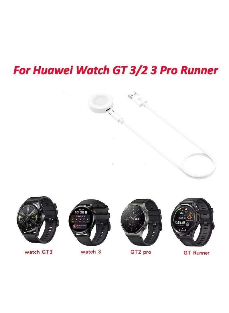 Smart Watch Dock Charger Adapter USB Cable compatible with Huawei Watch GT Runner Huawei Watch GT3 46MM/42MM Huawei Watch3 /3 pro /GT2 PRO /GT2 Pro ECG -100cm White  - Image 5
