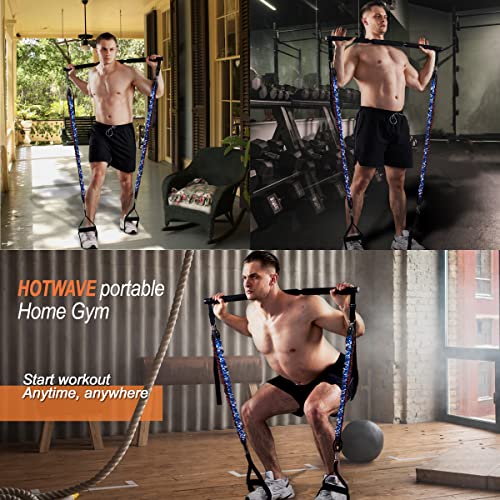 Hot Wave HOTWAVE Resistance Bands for Portable Gym,Push Up Board and Pilates Bar Replacement Backup Exercise Band. Safety Cloth Cover,Squat Workout,Strength Training Fitness Accessories - Image 5