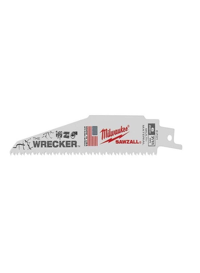 Milwaukee 6" L Bi-Metal Reciprocating Saw Blade, 5 pk., 48-00-5701 - Image 1