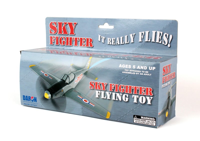Daron Sky Fighter Flying Toy on a String , Grey - Image 3